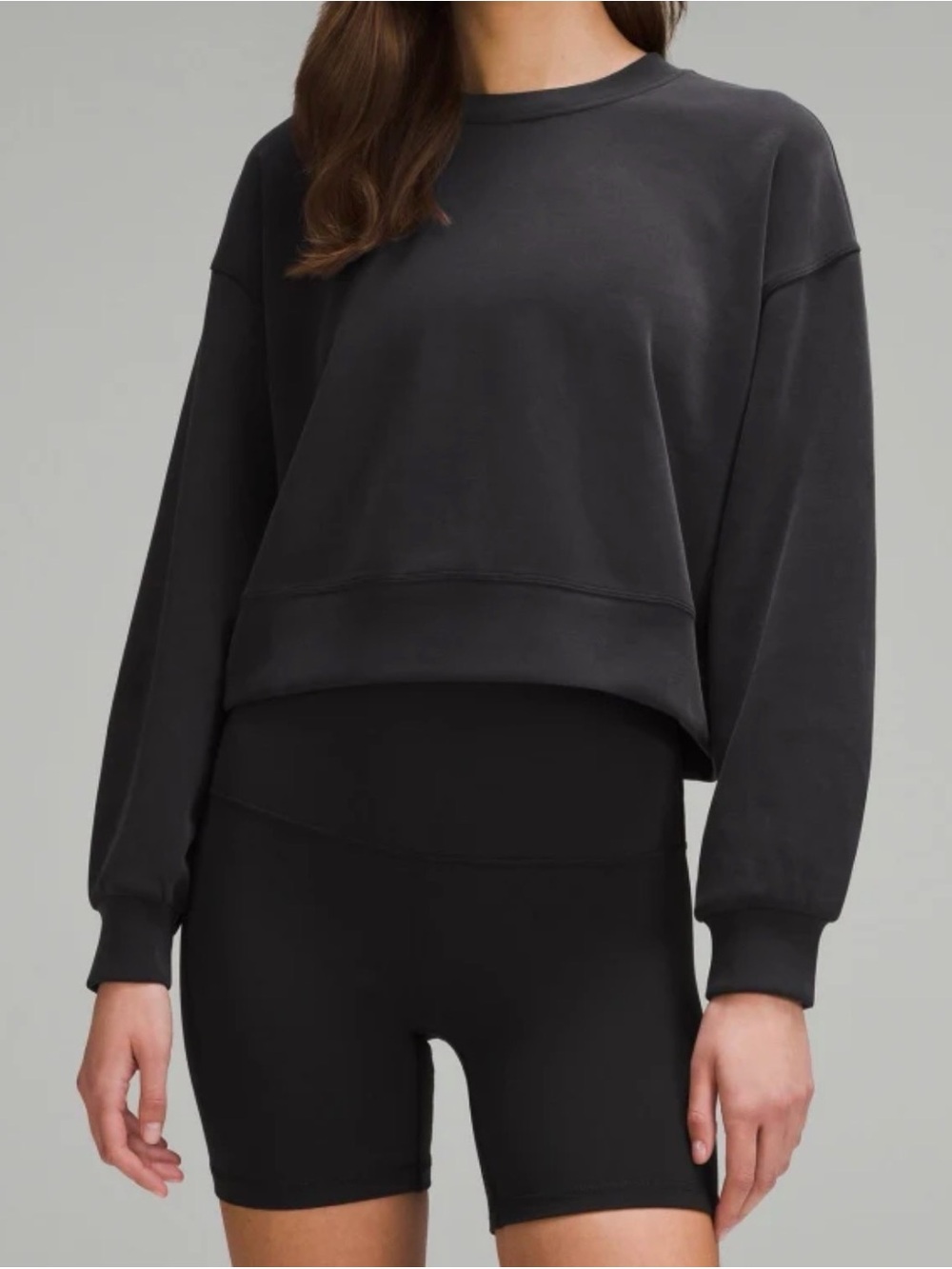 lululemon softstreme oversized cropped crewneck